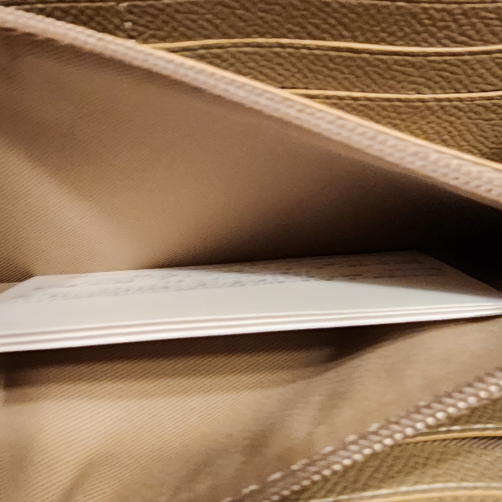COACH Patchwork Zip Wallet in Taupe - Picture 13 of 15